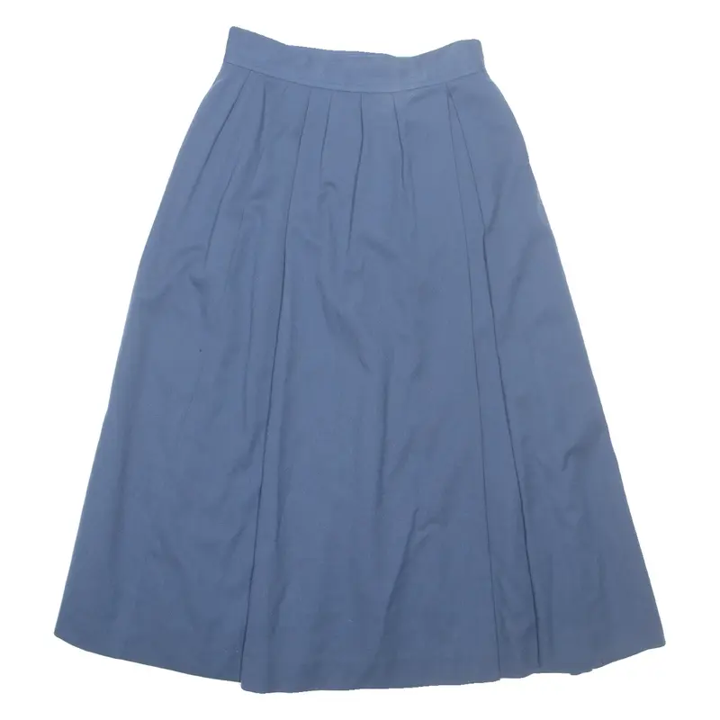 VICTORIA CANADA Womens A-Line Skirt Blue Midi Wool XS