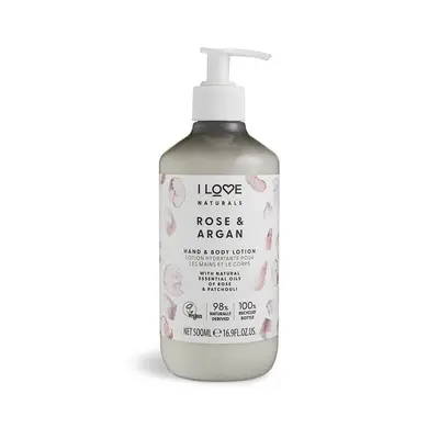 I Love Naturals Collection Vegan Rose & Argan Moisturizing Hand & Body Lotion 500ml