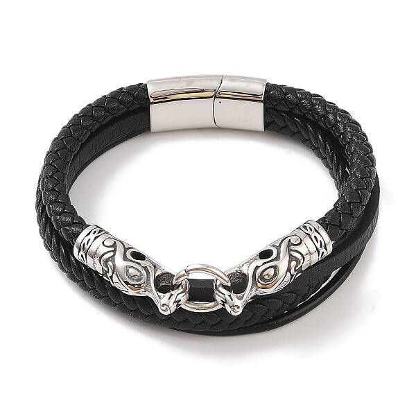 Braided Microfiber Leather Multi-strand Bracelets