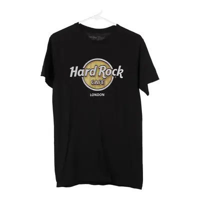 London Hard Rock Cafe Graphic T-Shirt - Small Black Cotton