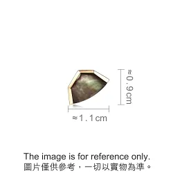 'Harmony'18K Rose Gold Black Mother of Pearl Single Earring