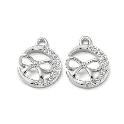Brass Micro Pave Cubic Zirconia Charms