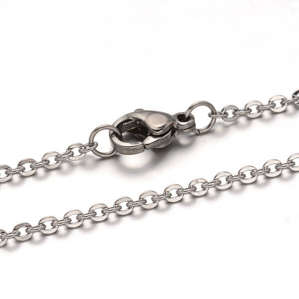 Tarnish Resistant 304 Stainless Steel Cable Chain Necklace