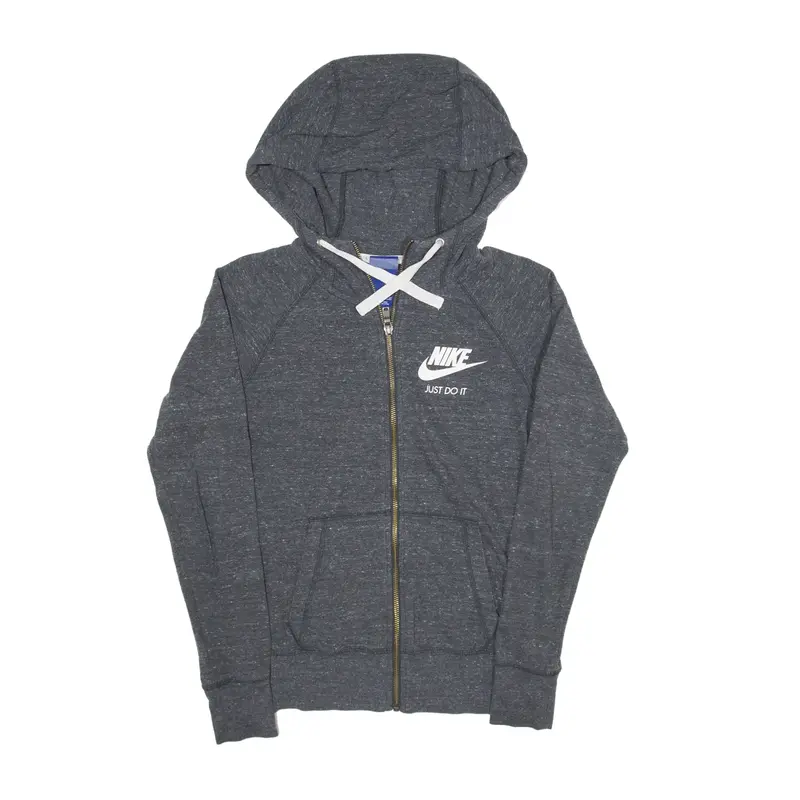NIKE Hoodie Grey Full Zip Womens XS