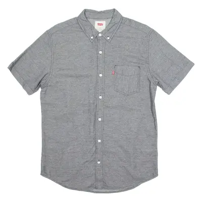 LEVI'S Mens Plain Shirt Grey M