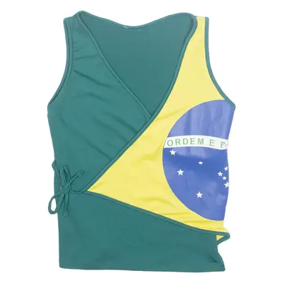 BRAZILIAN Womens Wrap Vest Green Sleeveless M