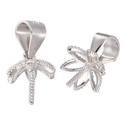 Anti-Tarnish 4Pcs Sterling Silver Screw Eye Pin Cup Peg Bails