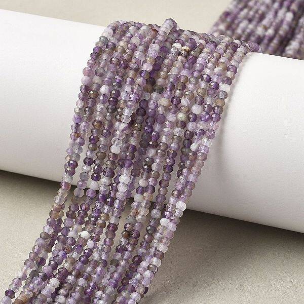Faceted Natural Amethyst Beads Strands