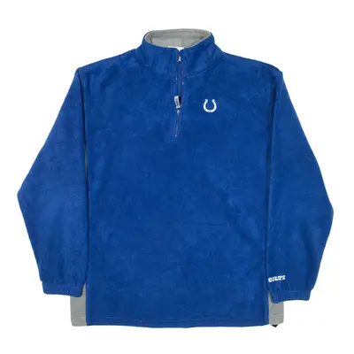 NFL Indianapolis Colts Fleece Blue 1/4 Zip Mens L