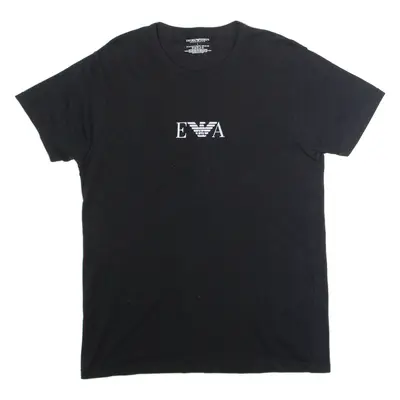 EMPORIO ARMANI Mens T-Shirt Black Crew Neck L