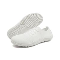 Women's barefoot walking shoes, soled running casual sports shoes, breathable and soft shoes, female runners White Gym