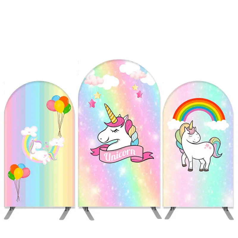 Aperturee Unicorn Theme Balloons Arch Backdrop Kit For Birthday | Chiara Wall Backdrop Diy | Circle Arch Backdrop Diy | Weddi...