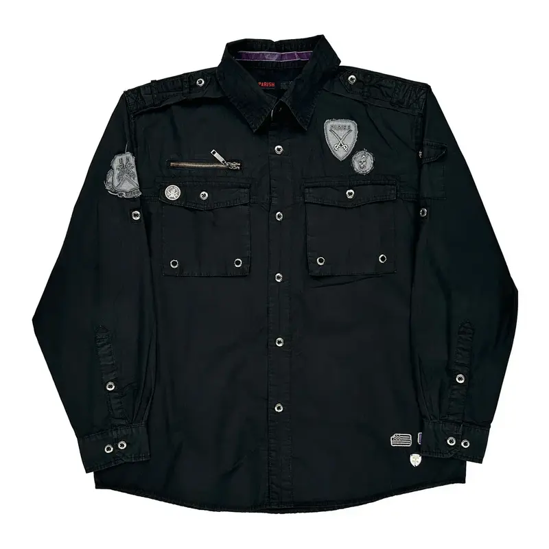 Parish Graphic Shirt - XL Black Cotton | Size: x-large