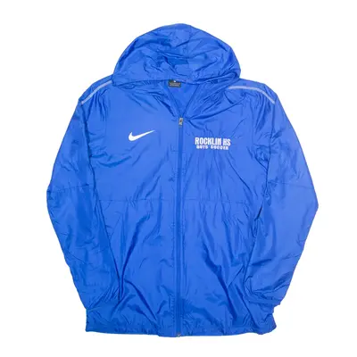 NIKE Rocklin High School Soccer Rain Jacket Blue Mens L