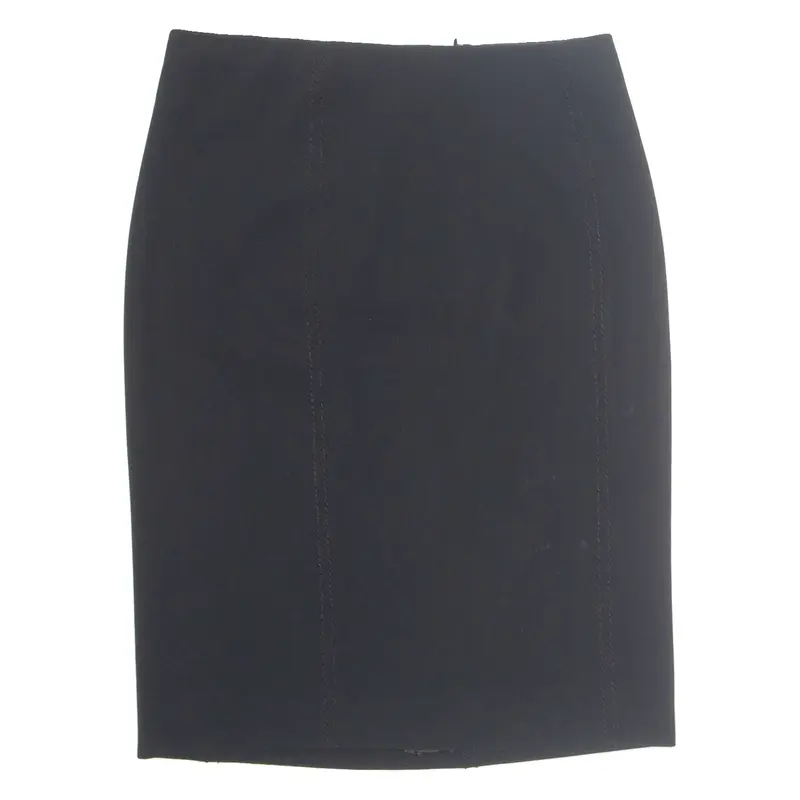 MOSCHINO Womens Straight Skirt Black Knee Length UK 10