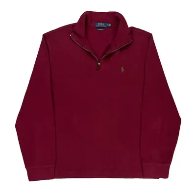 Ralph Lauren 1/4 Zip - Medium Red Cotton