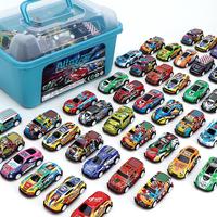 Random Color Pull Back Car Toy with Storage Box, 20pcs/box Mini Car Model Toy, Classic Car Model Toy, Mini Toys Race Cars, Bi...
