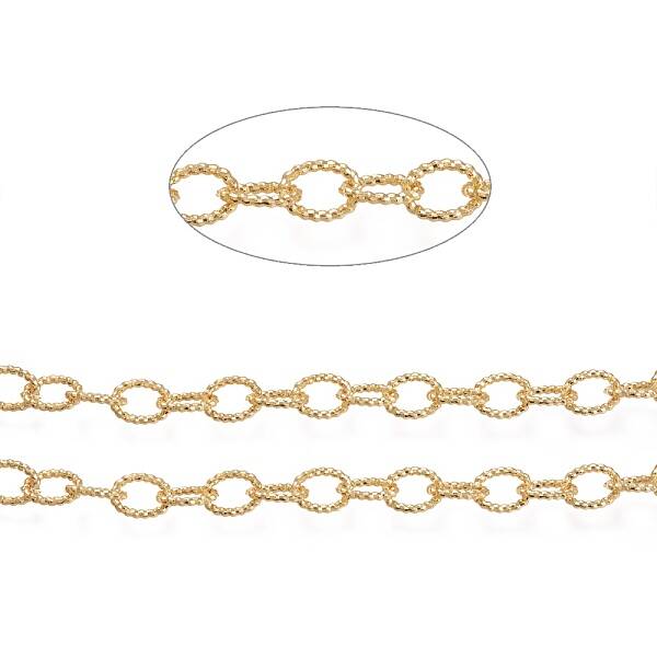 Brass Textured Cable Chains