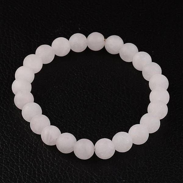 Natural Rose Quartz Beads Stretch Bracelets