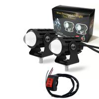 24W LED Two-color White Amber Spotlight, 2 Counts Auxiliary Motorcycle Headlight, Universal for Vehicle Car Truck ATV Offroad...