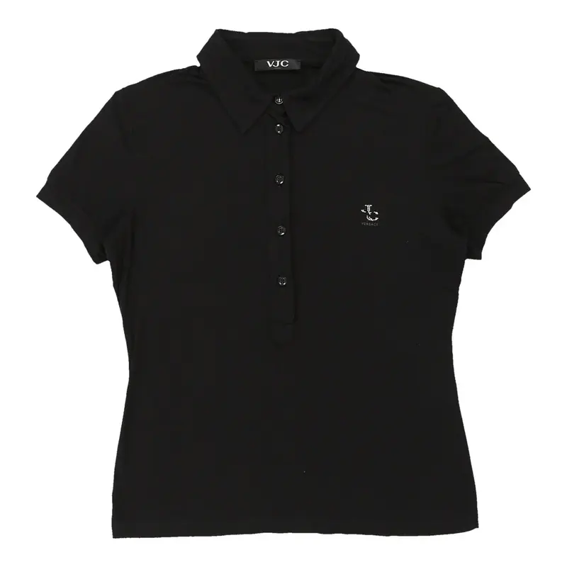 Versace Jeans Couture Polo Shirt - Medium Black Cotton Blend | Size: medium