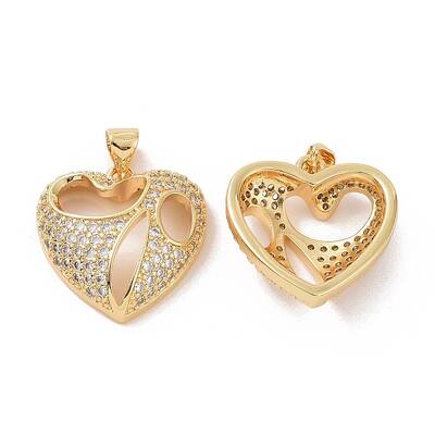 Brass Micro Pave Cubic Zirconia Pendants