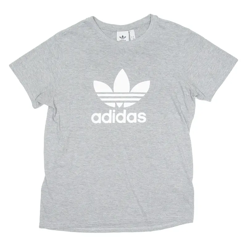 ADIDAS ORIGINALS Mens T-Shirt Grey Crew Neck M