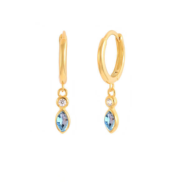 S925 Sterling Silver Teardrop Hoop Earrings