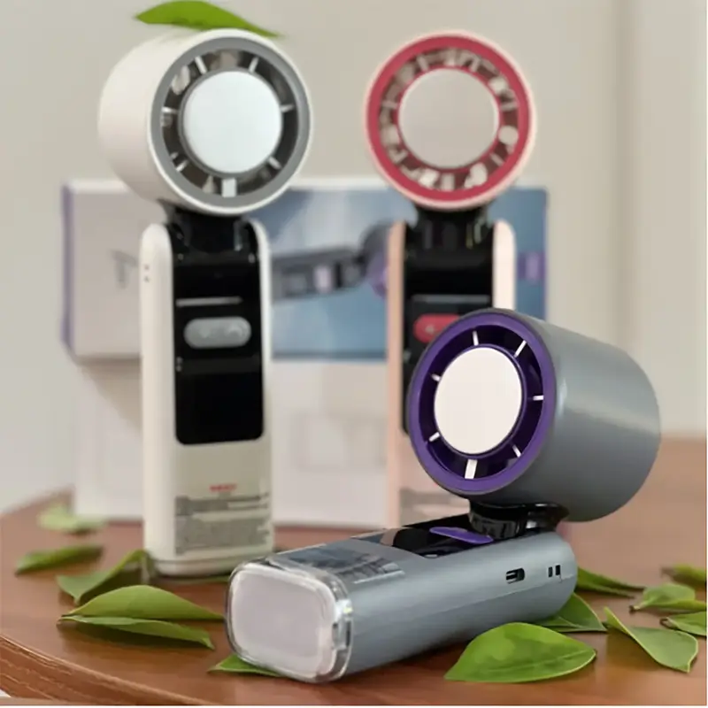 Portable handheld fan, mini folding personal fan, multi-functional fan, supports USB charging, suitable for outdoor use and a...