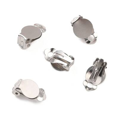 Non-Tarnish 316 Stainless Steel Clip-on Earring Fibdings