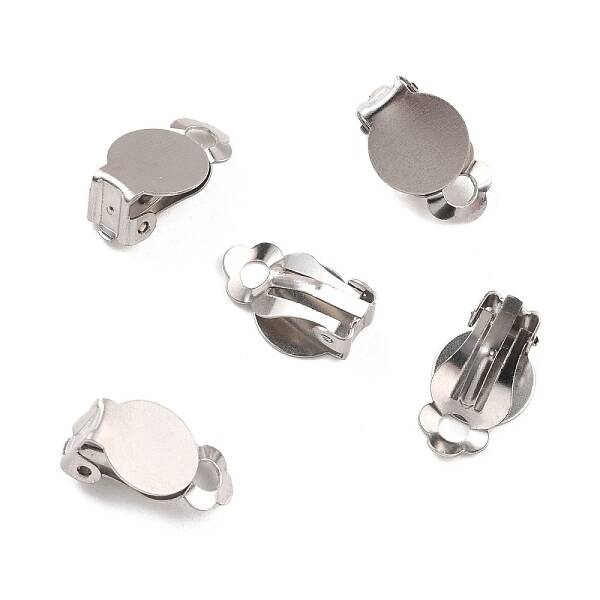 Non-Tarnish 316 Stainless Steel Clip-on Earring Fibdings