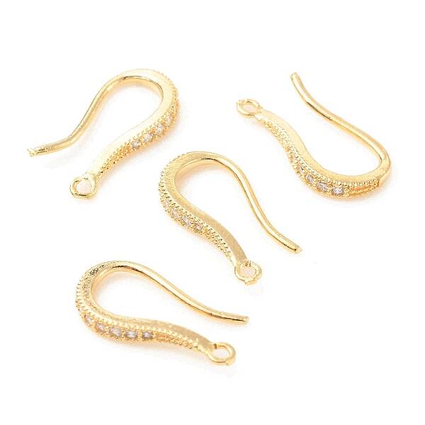 Brass with Crystal Rhinestone Earring Hooks