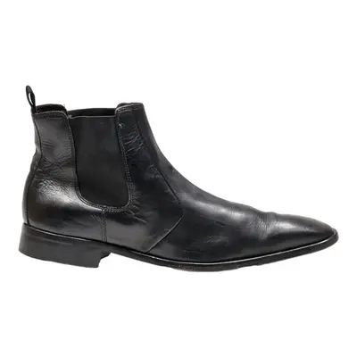 TEX Chelsea Boots Black Leather Mens UK 10.5