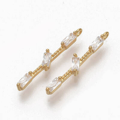 Brass Clear Cubic Zirconia Pendants