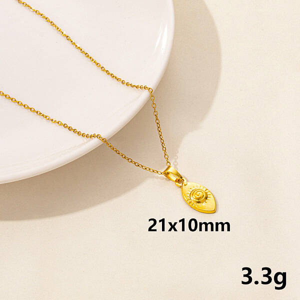 304 Stainless Steel Geometric Pendant Necklaces