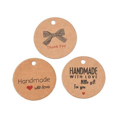 100Pcs Paper Word Printed Gift Tags