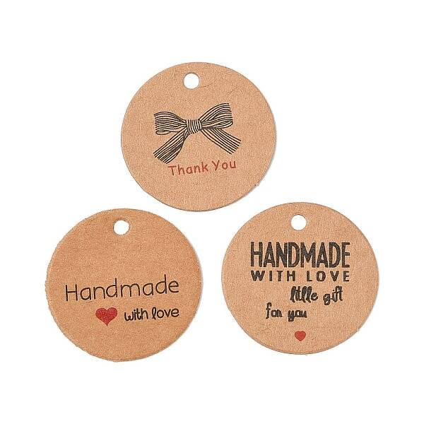 100Pcs Paper Word Printed Gift Tags