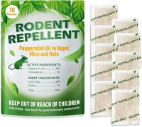Indoor Mice Repellent Natural Peppermint Mouse Repellent Pouches 10 Pack Rat Repellent for Car Engines, House