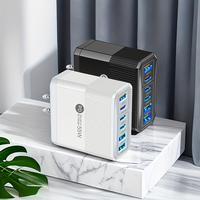 55W PD+QC3.0 3 USB-C Ports & 3 USB Ports Charger, Multifunctional Fast Charging Charger Adapter, Portable Charger for Phone &...