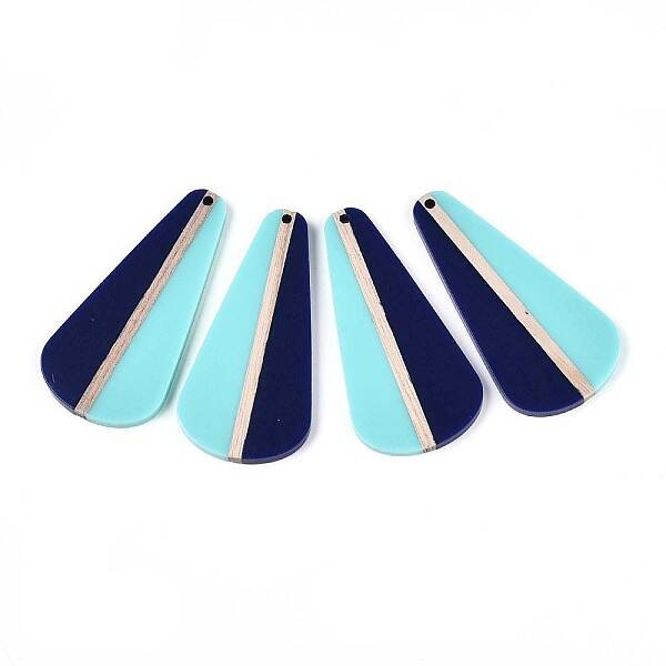 Opaque Resin & Wood Pendants