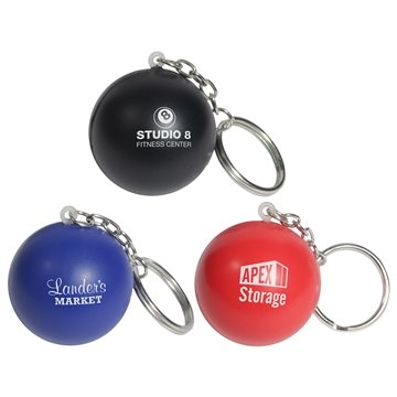 150 Customized Round Ball - Stress Reliever Key Chain - ...