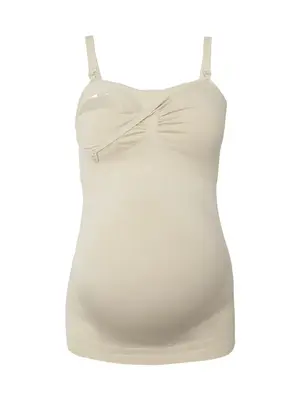 Women's Solid Ruched Nursing Tank Top with Built-in Bra, Spaghetti Strap Maternity Top, Pregnancy Women Clothes for Pregnancy...