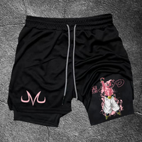Dragon Ball Anime Gym Shorts, Majin Buu Gogeta Shorts, Workout Breathable Comfortable Shorts For Men, Gym Outfits, Anime Love...