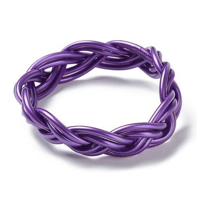 Plastic Cord Braided Stretch Bracelets