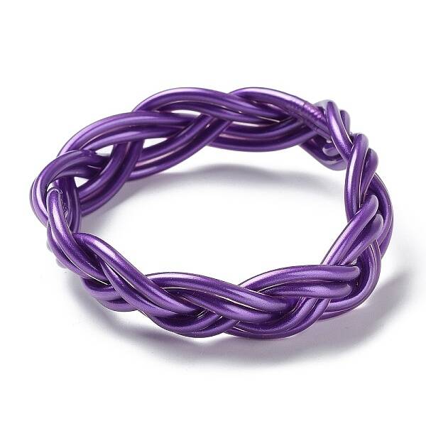 Plastic Cord Braided Stretch Bracelets