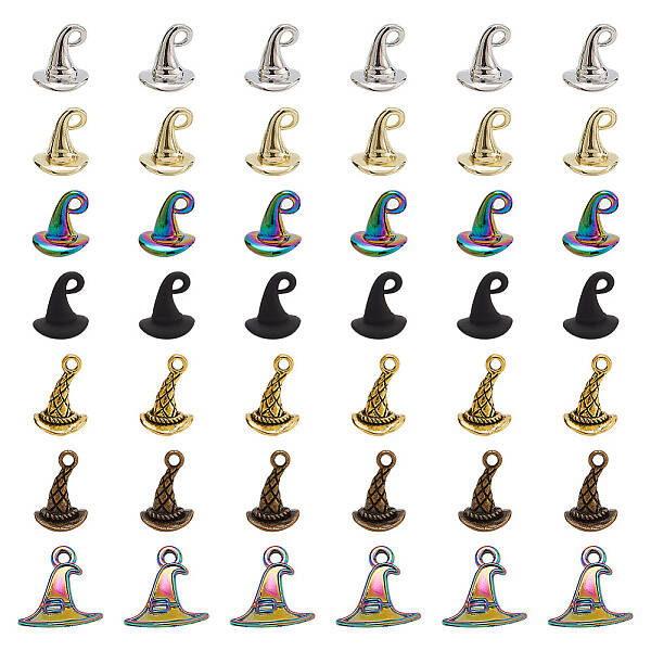 42Pcs 7 Styles Zinc Alloy Charms