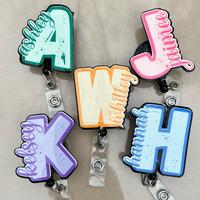 Custom Initial Name Badge Reel /ID Badge Reel/ Office Accessories/ School Accessories nurse