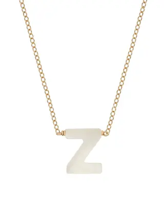 Dawn Initial Necklace | Metal Color: Gold | Style: Z
