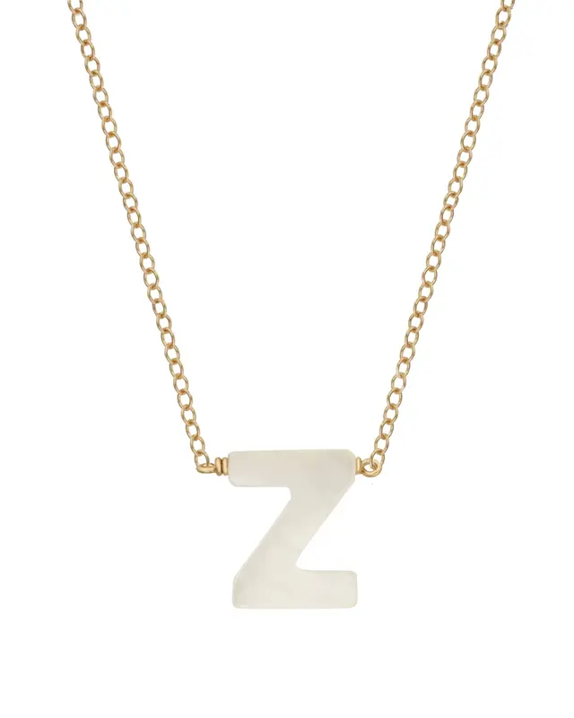 Dawn Initial Necklace | Metal Color: Gold | Style: Z