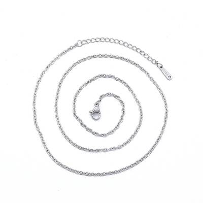 Non-Tarnish 304 Stainless Steel Cable Chains Necklace for Men Women